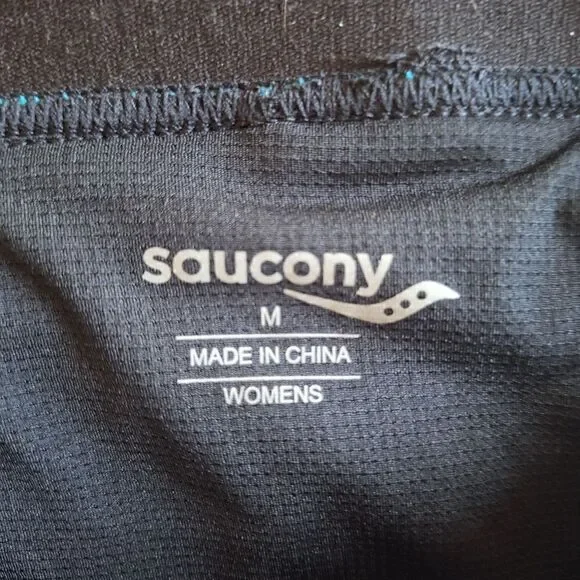 Saucony outpace 2.5" split short turquoise medium - Picture 4 of 8